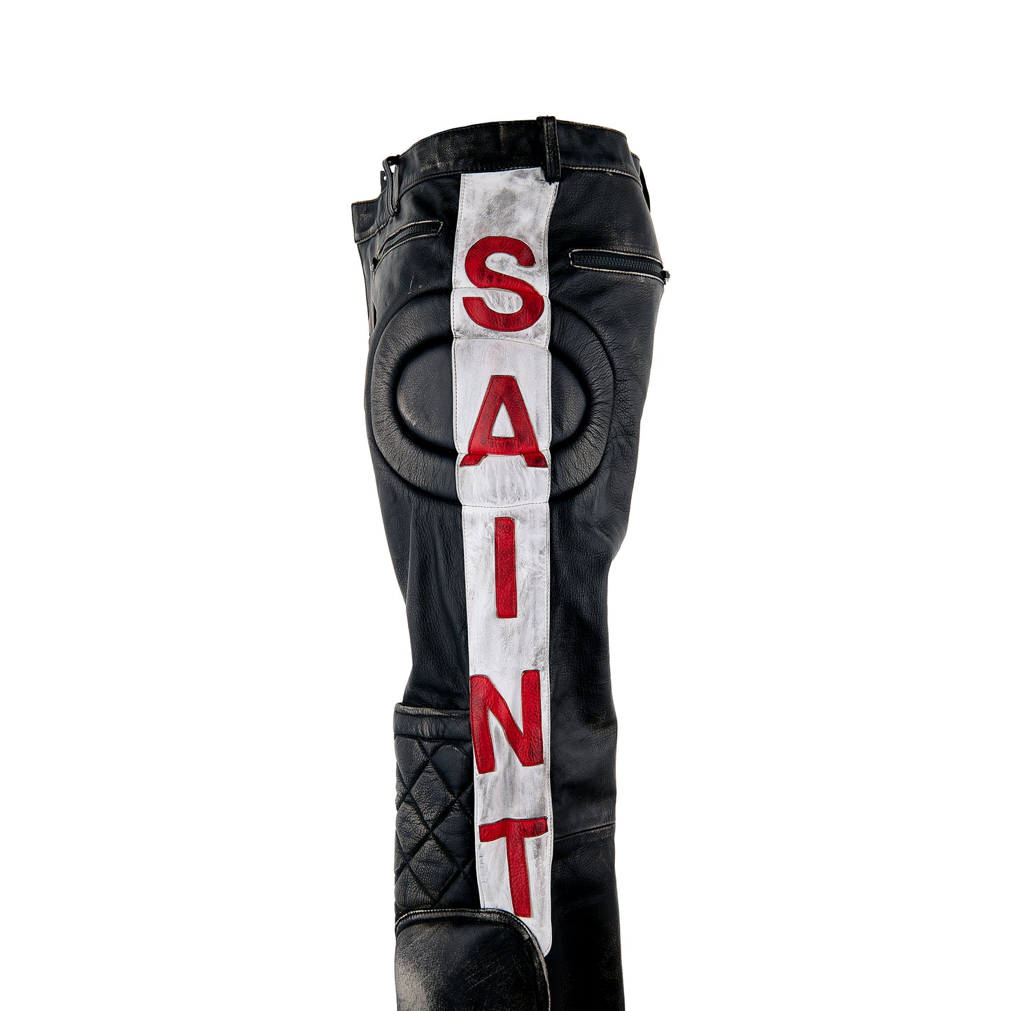 LEATHER PANTS / RACER / BLACK