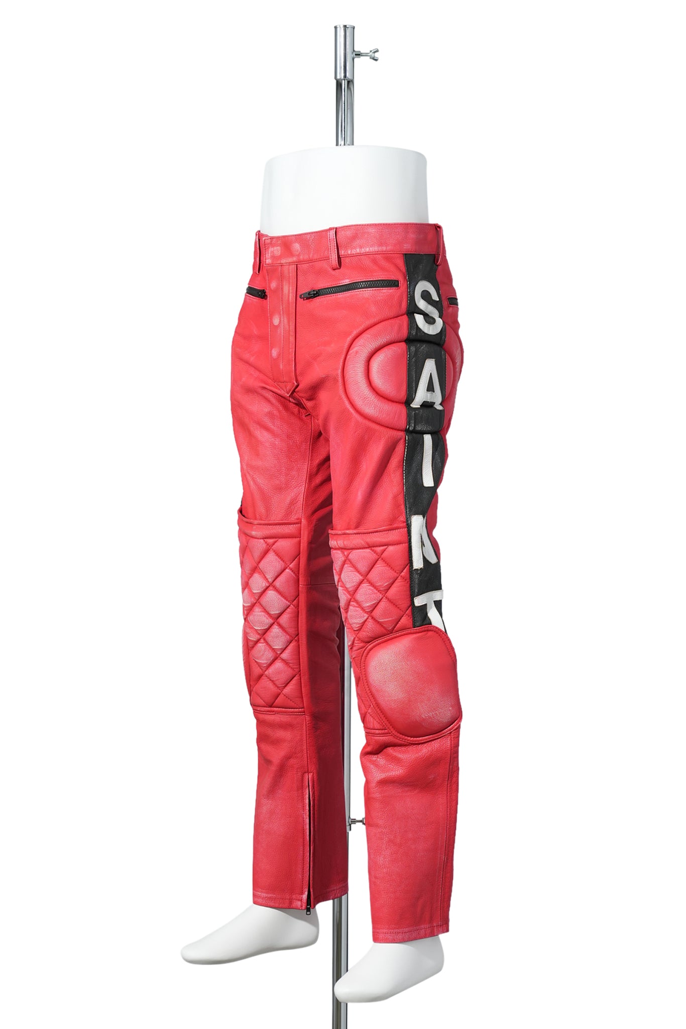 LEATHER PANTS / RACER / RED