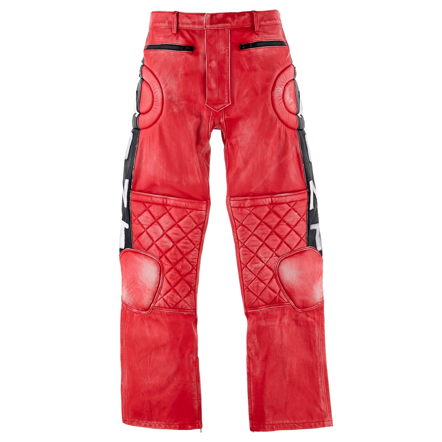 LEATHER PANTS / RACER / RED