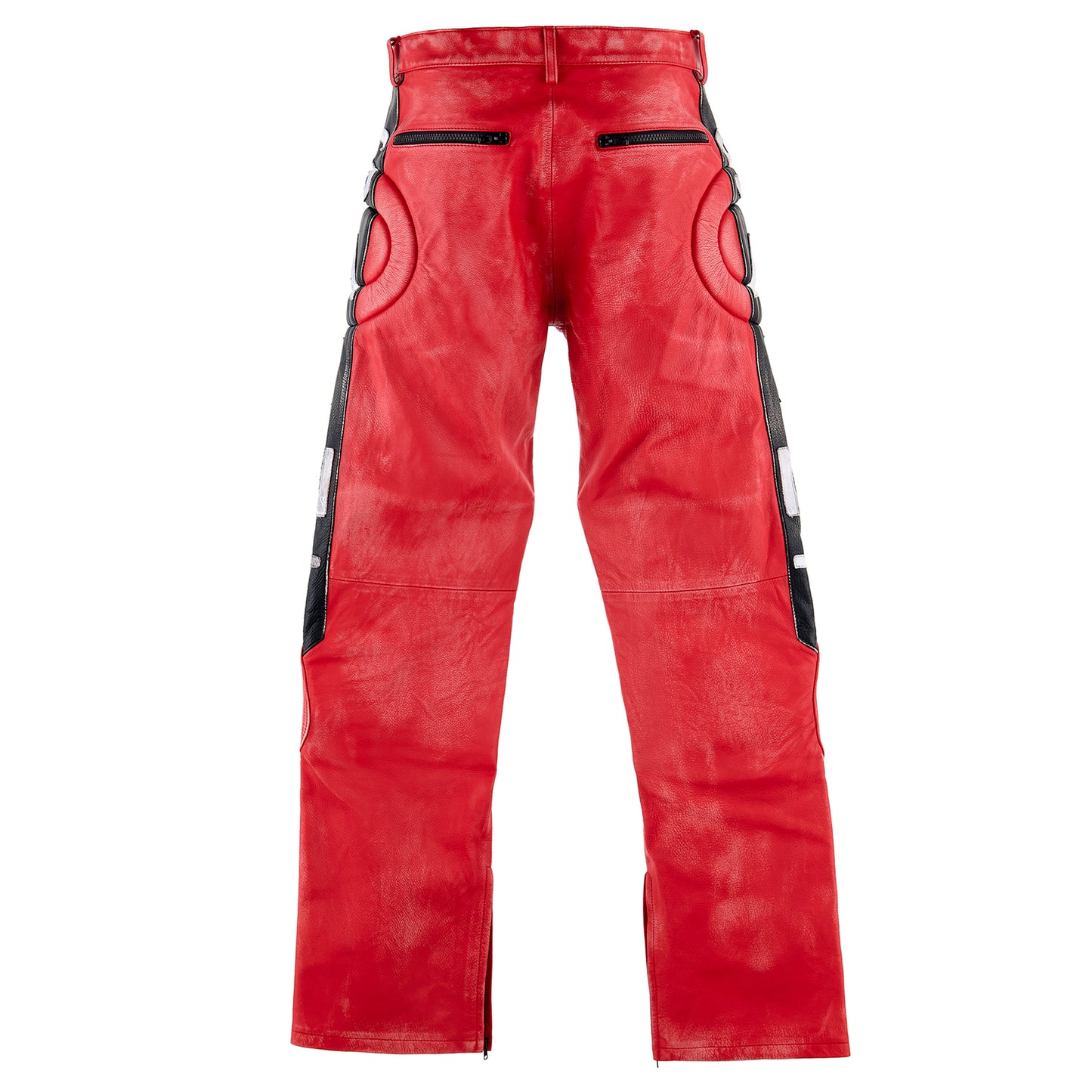 LEATHER PANTS / RACER / RED