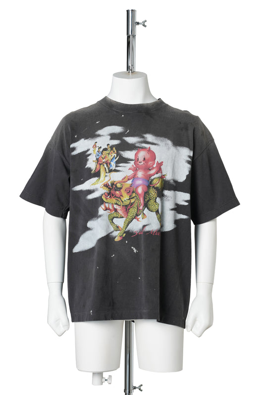 SS TEE/DAMAGED / BLACK