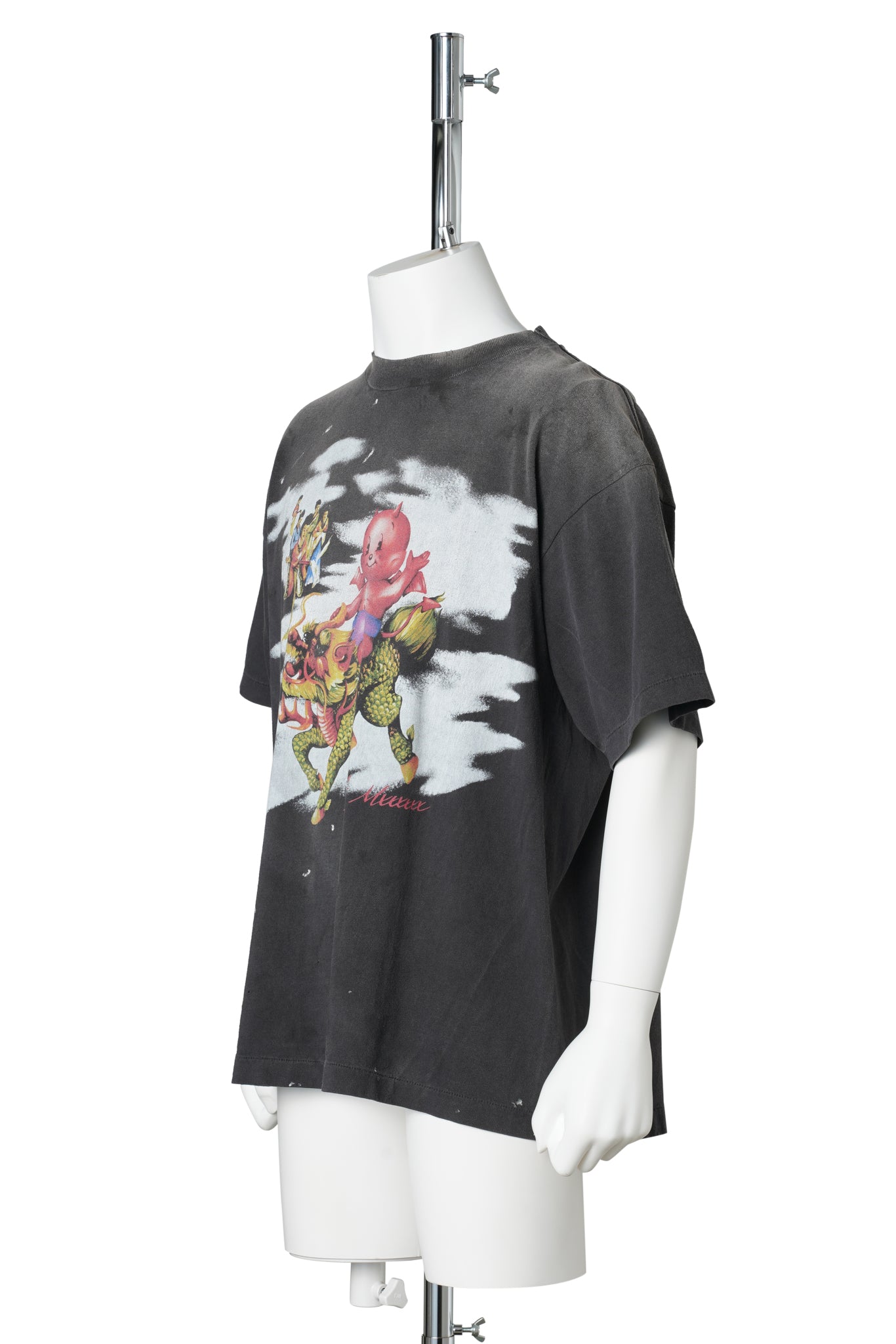 SS TEE/DAMAGED / BLACK