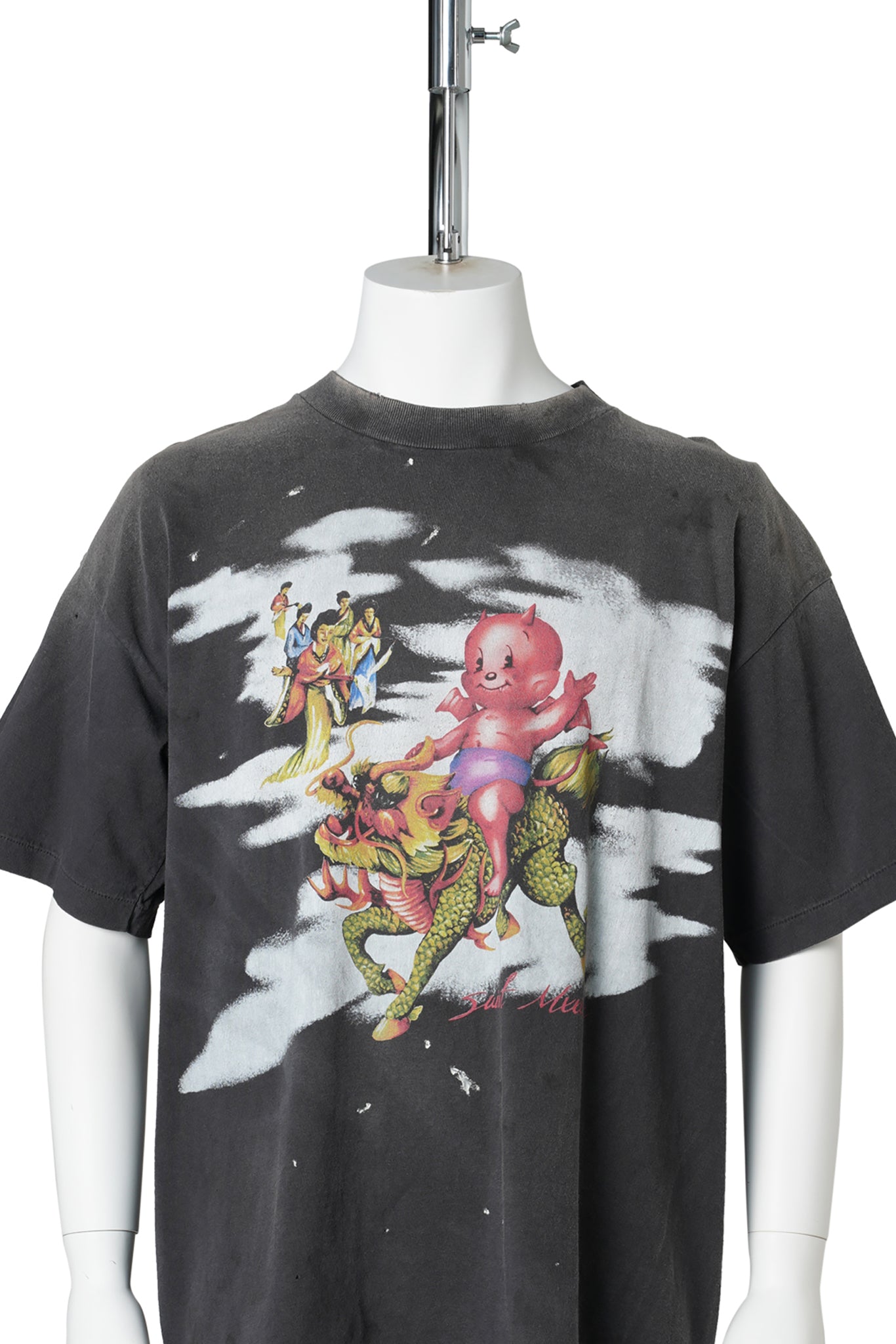 SS TEE/DAMAGED / BLACK