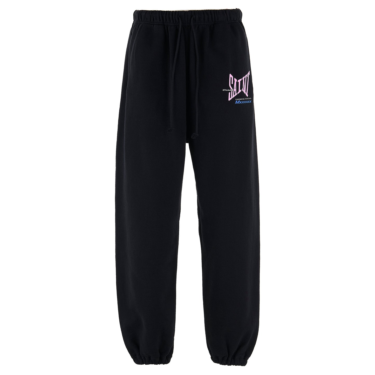 SWEAT PANTS/RIBON SAINT / BLACK