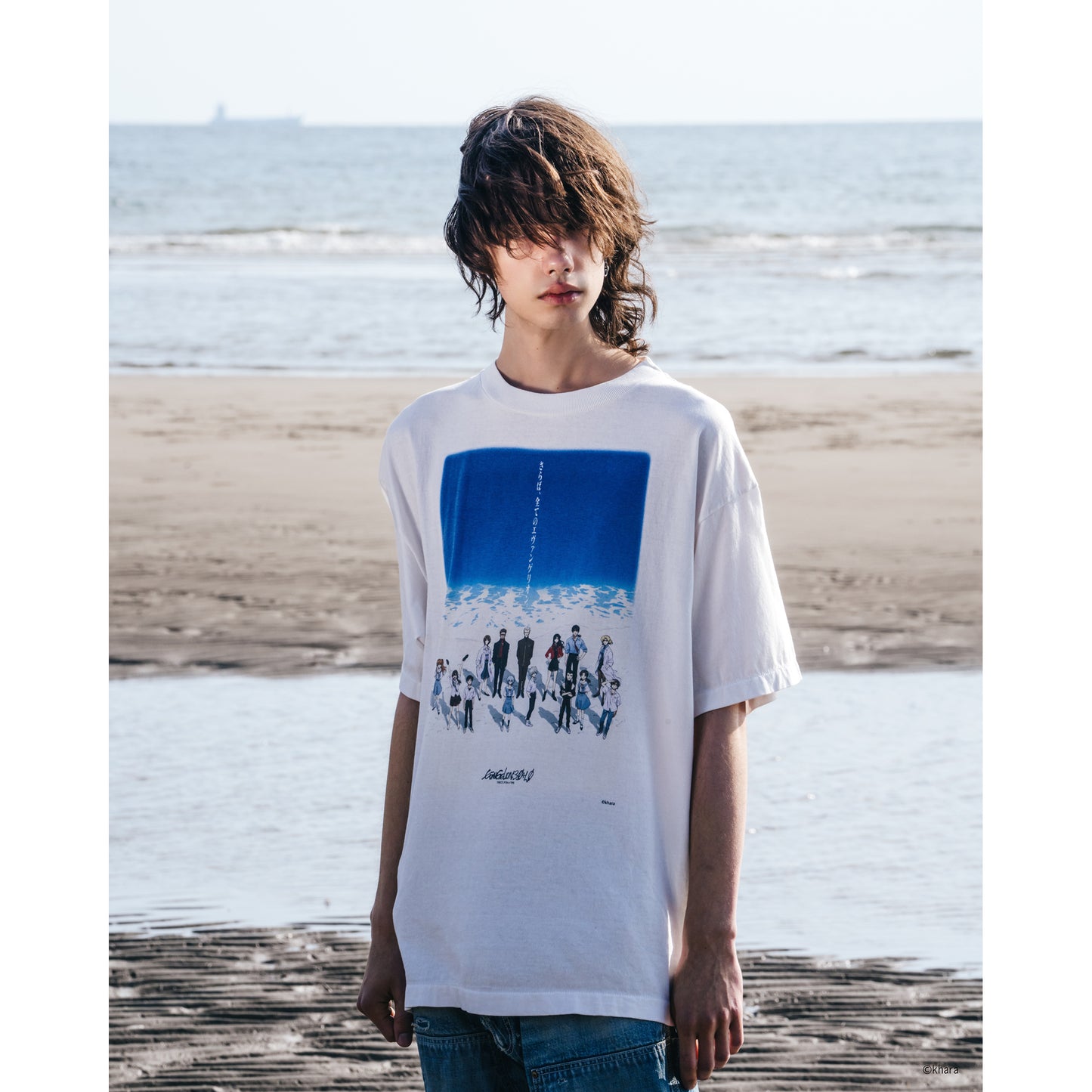 SAINT Mxxxxxx x EVENGELION x GEEKS RULE EV-SS TEE / BLUE/WHITE