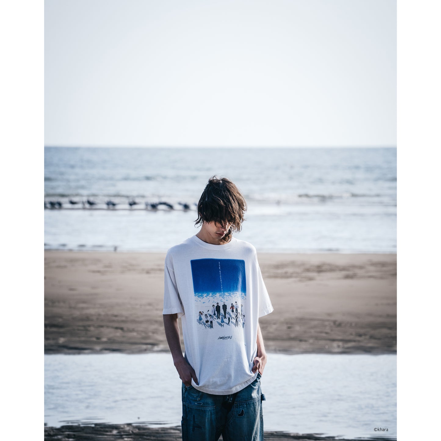 SAINT Mxxxxxx x EVENGELION x GEEKS RULE EV-SS TEE / BLUE/WHITE