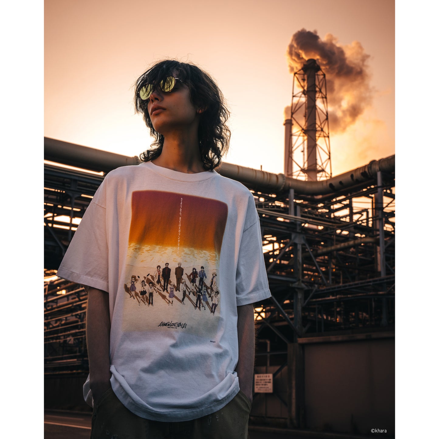 SAINT Mxxxxxx x EVENGELION x GEEKS RULE EV-SS TEE / ORANGE/WHITE