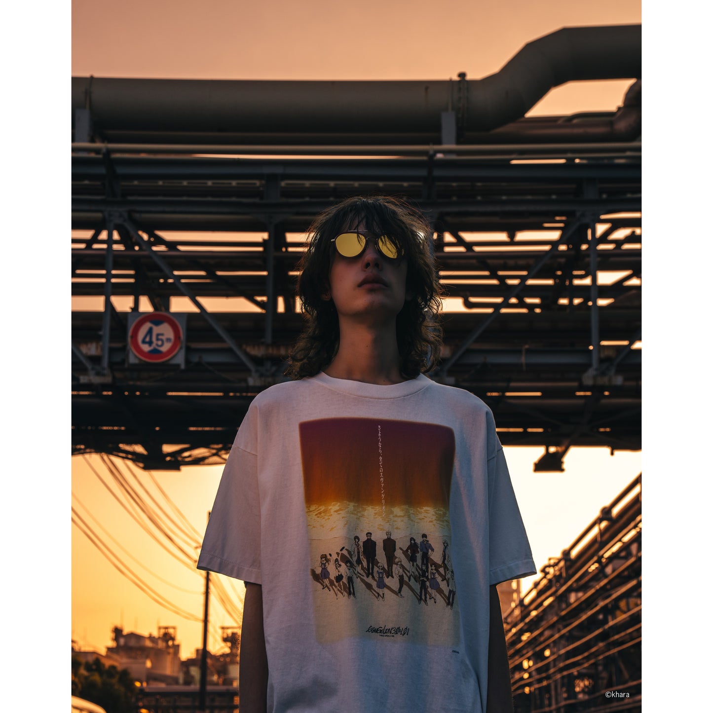 SAINT Mxxxxxx x EVENGELION x GEEKS RULE EV-SS TEE / ORANGE/WHITE