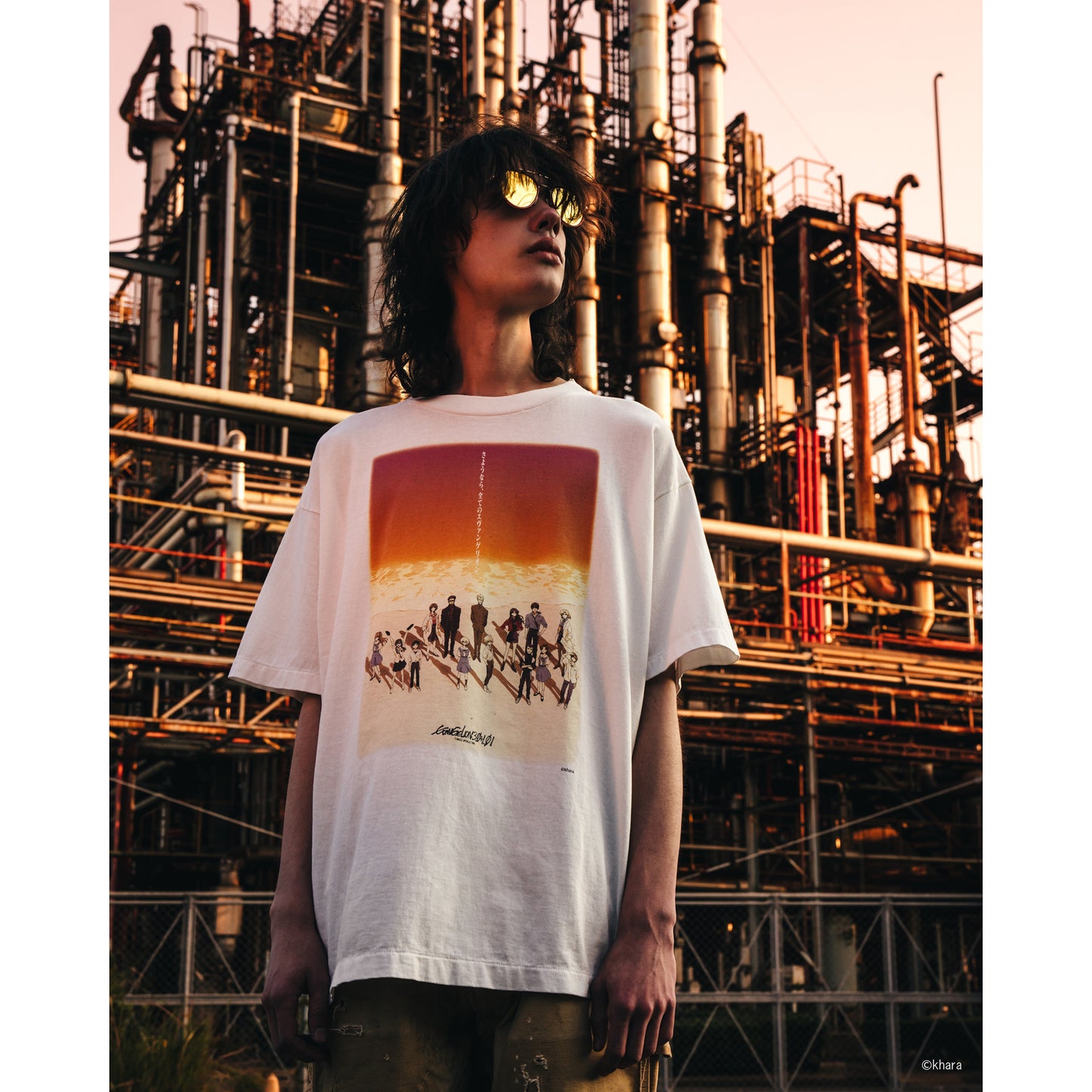 SAINT Mxxxxxx x EVENGELION x GEEKS RULE EV-SS TEE / ORANGE/WHITE