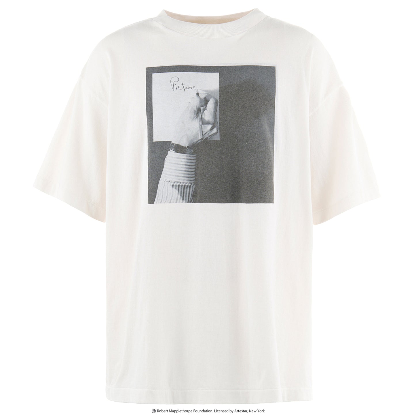 SAINT Mxxxxxx x Rober Mapplethorpe MT_SS TEE/PICTURES / WHITE