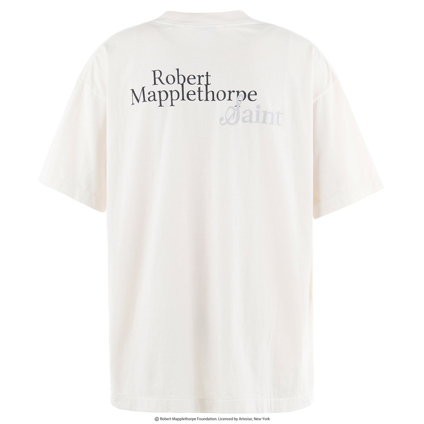SAINT Mxxxxxx x Rober Mapplethorpe MT_SS TEE/EMBRACE / WHITE