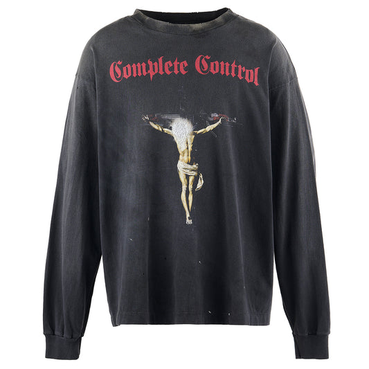 SAINT Mxxxxxx × Kosuke Kawamura KK_LS TEE/COMPLETE CONTRL / BLACK