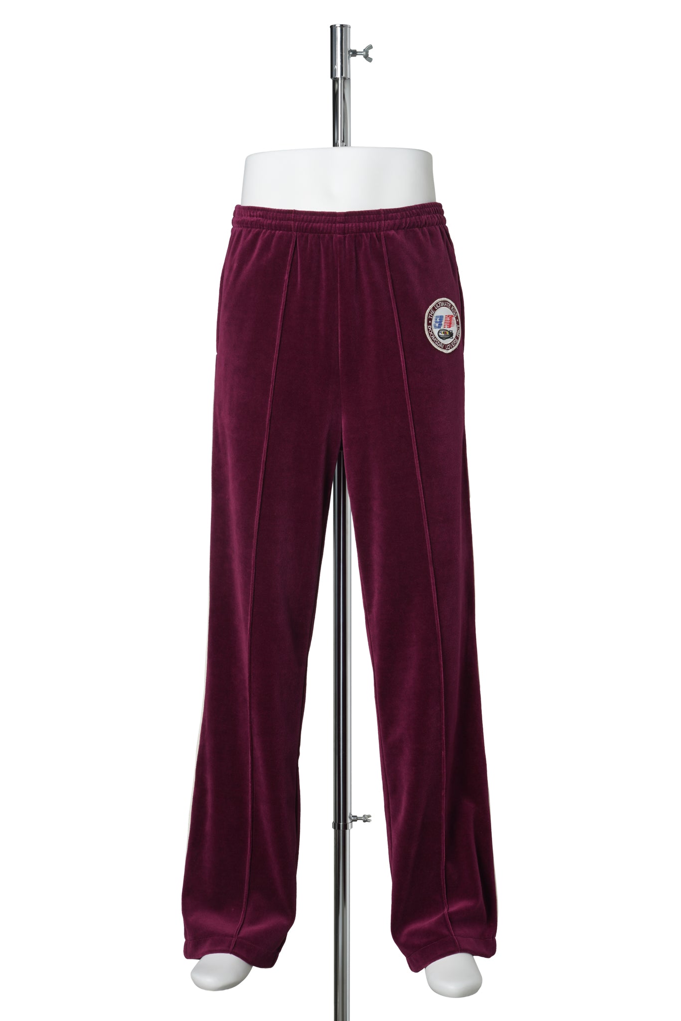 LASTMAN LM TRACK PANTS/VELOUR / BURGUNDY