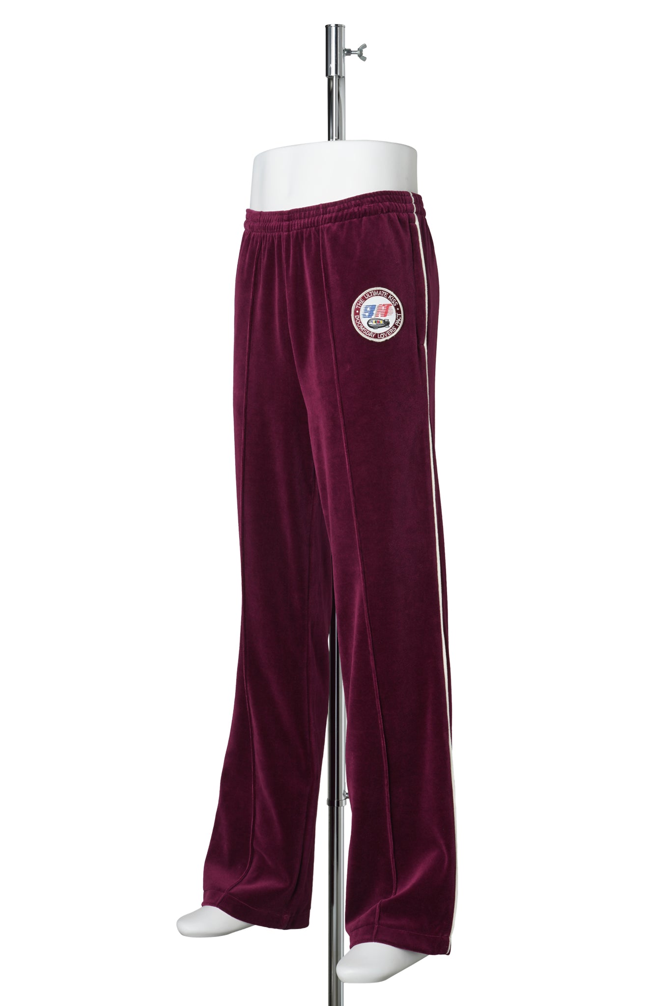 LASTMAN LM TRACK PANTS/VELOUR / BURGUNDY