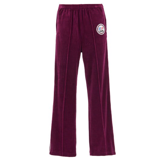 LASTMAN LM TRACK PANTS/VELOUR / BURGUNDY