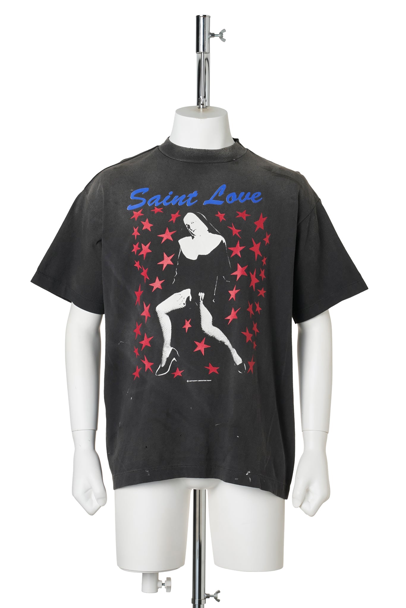 SS T-SHIRT/SAINT LOVE / BLACK