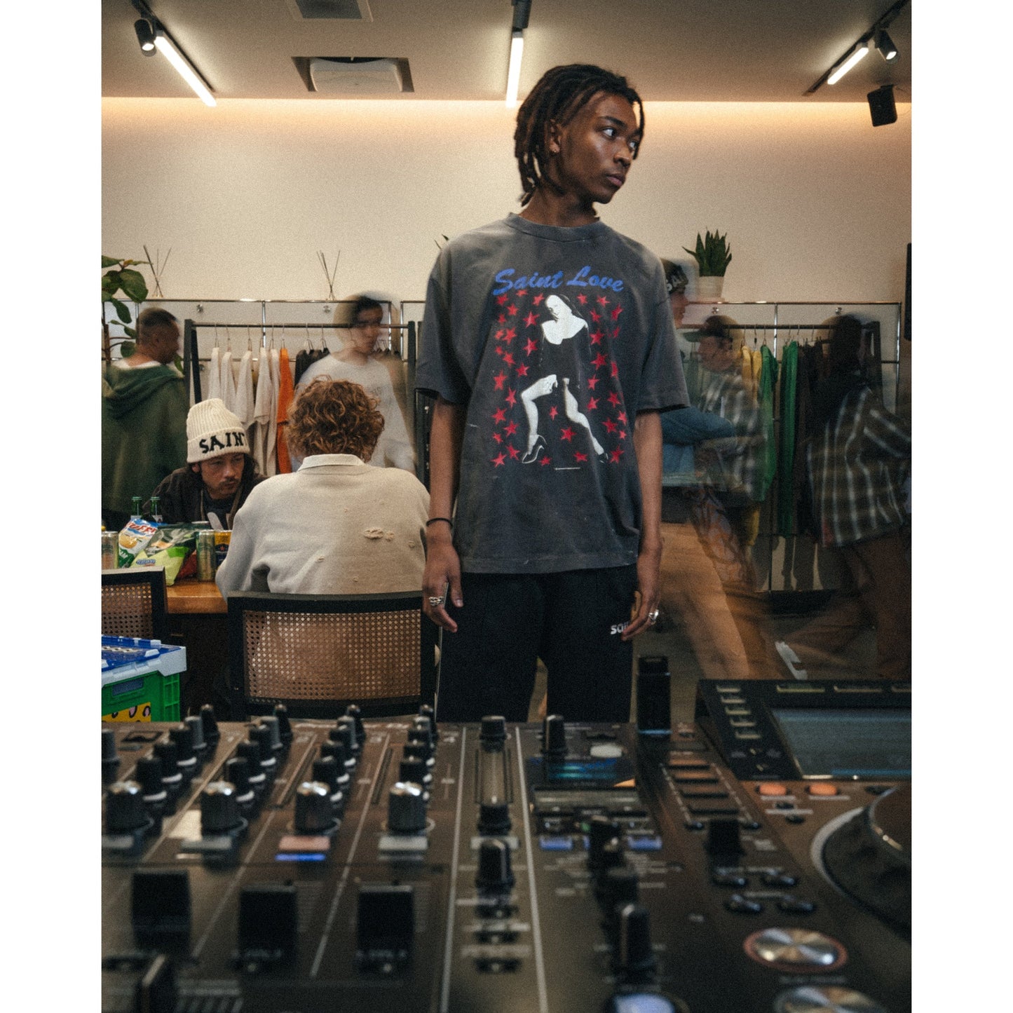 SS T-SHIRT/SAINT LOVE / BLACK