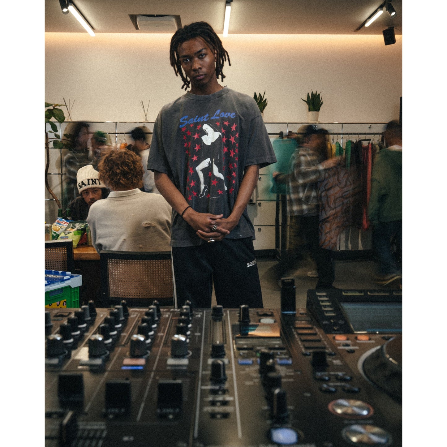 SS T-SHIRT/SAINT LOVE / BLACK