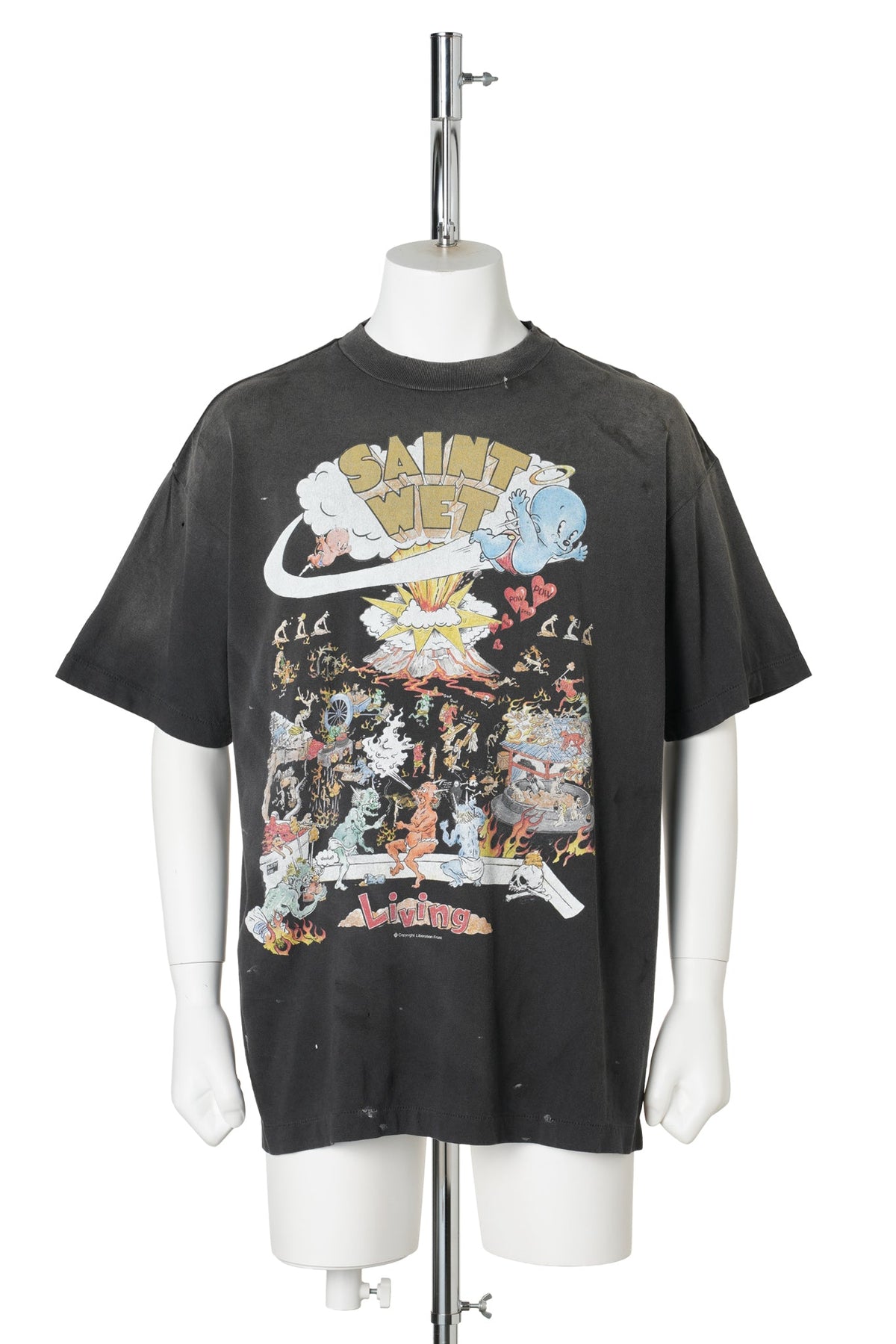 SS T-SHIRT/LIVING / BLACK