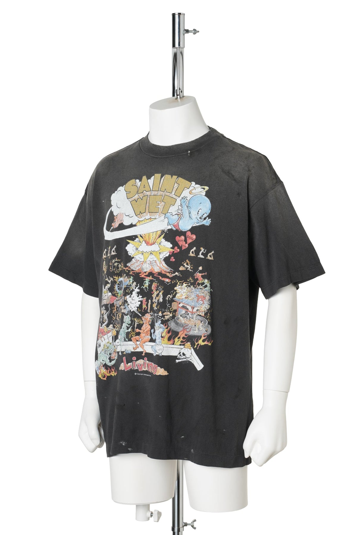 SS T-SHIRT/LIVING / BLACK