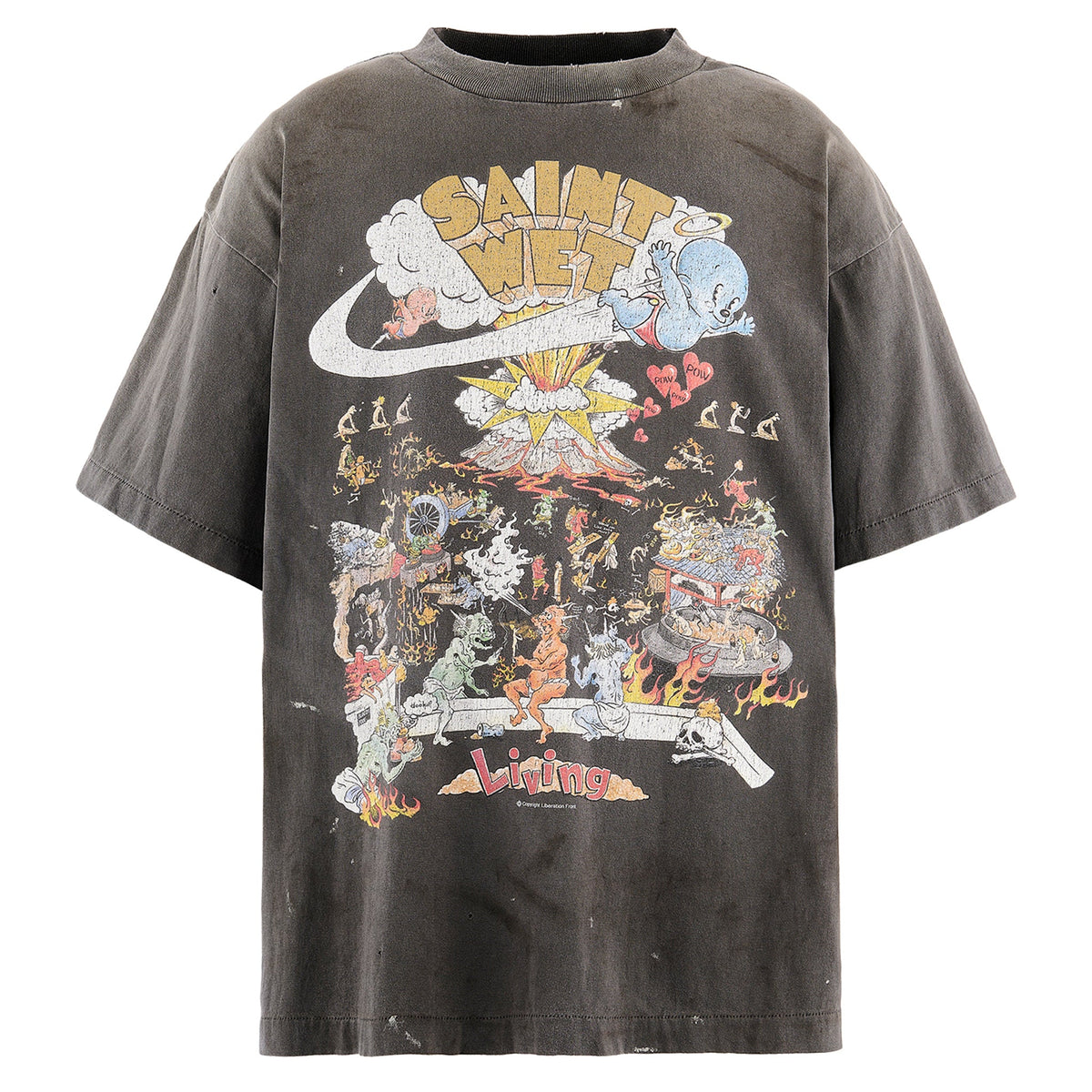 SS T-SHIRT/LIVING / BLACK