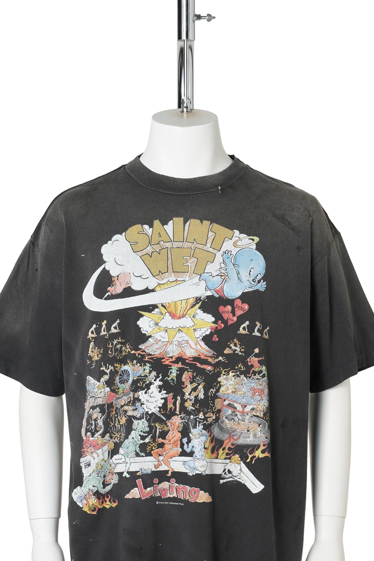 SS T-SHIRT/LIVING / BLACK