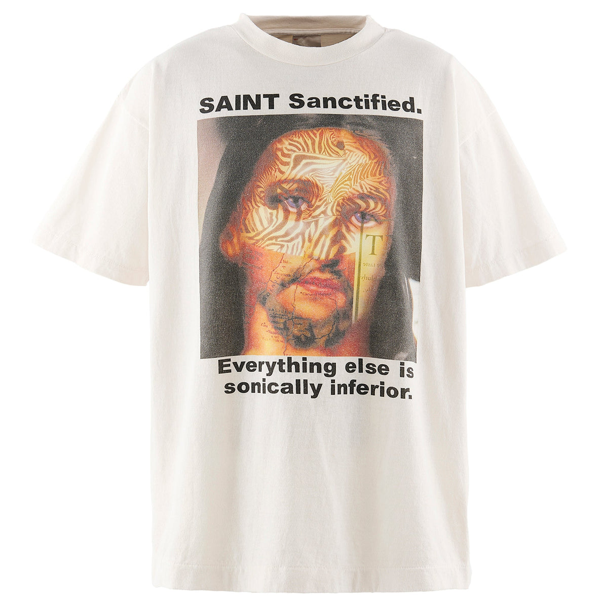 SS T-SHIRT/SANCTIFIED / WHITE