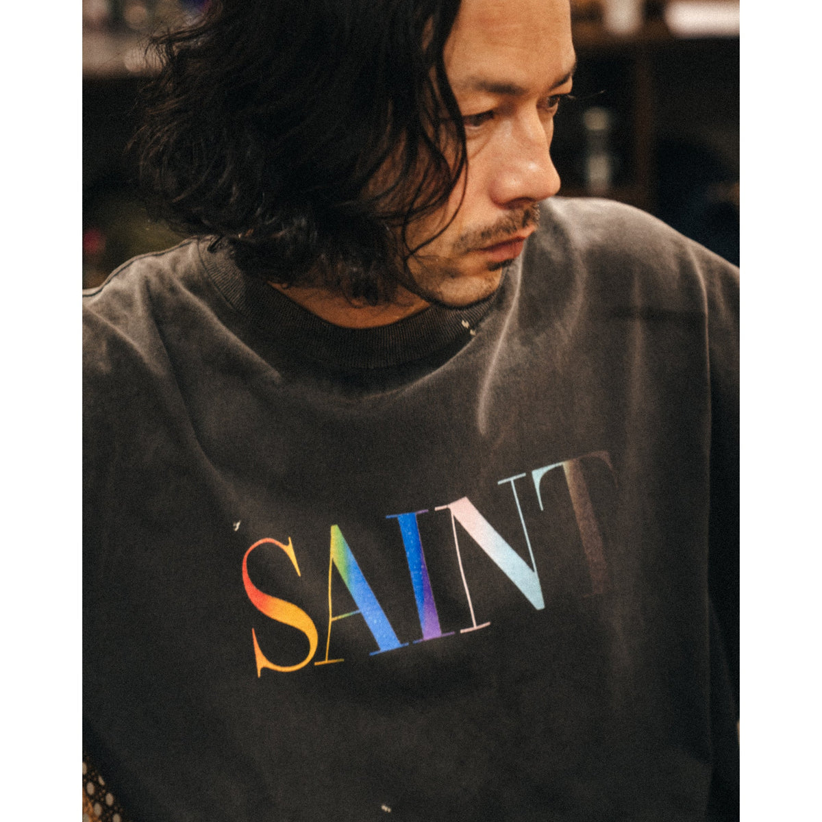 LS T-SHIRT/SAINT / BLACK