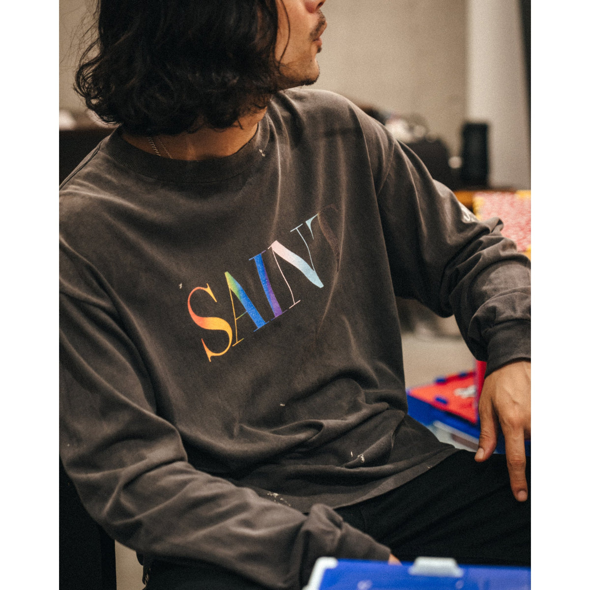 LS T-SHIRT/SAINT / BLACK