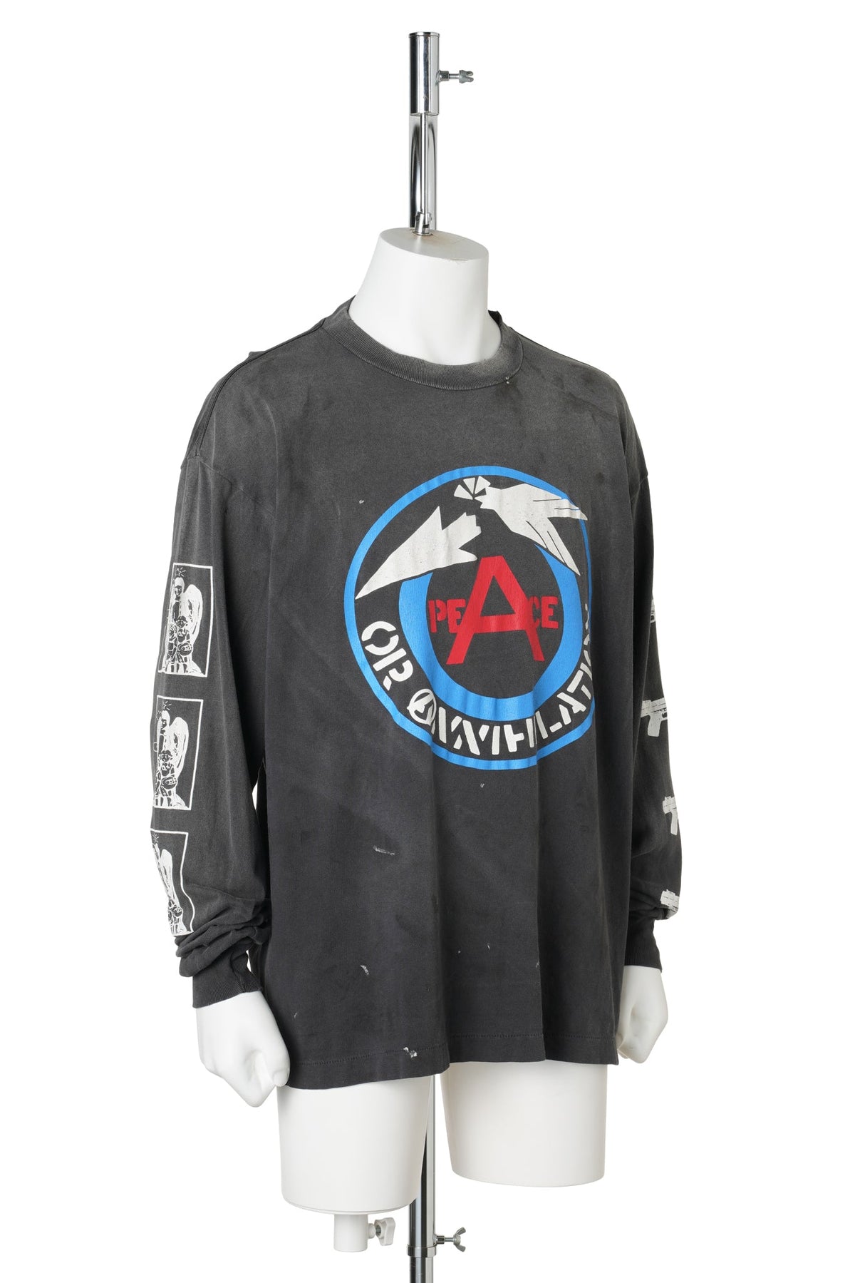 LS T-SHIRT/PEACE / BLACK