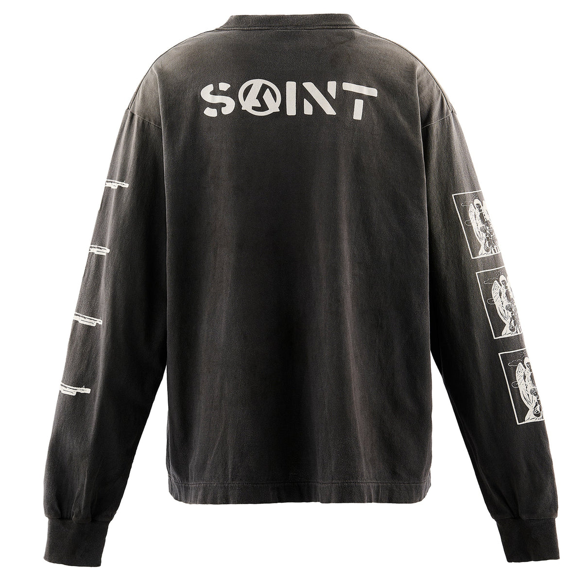 LS T-SHIRT/PEACE / BLACK