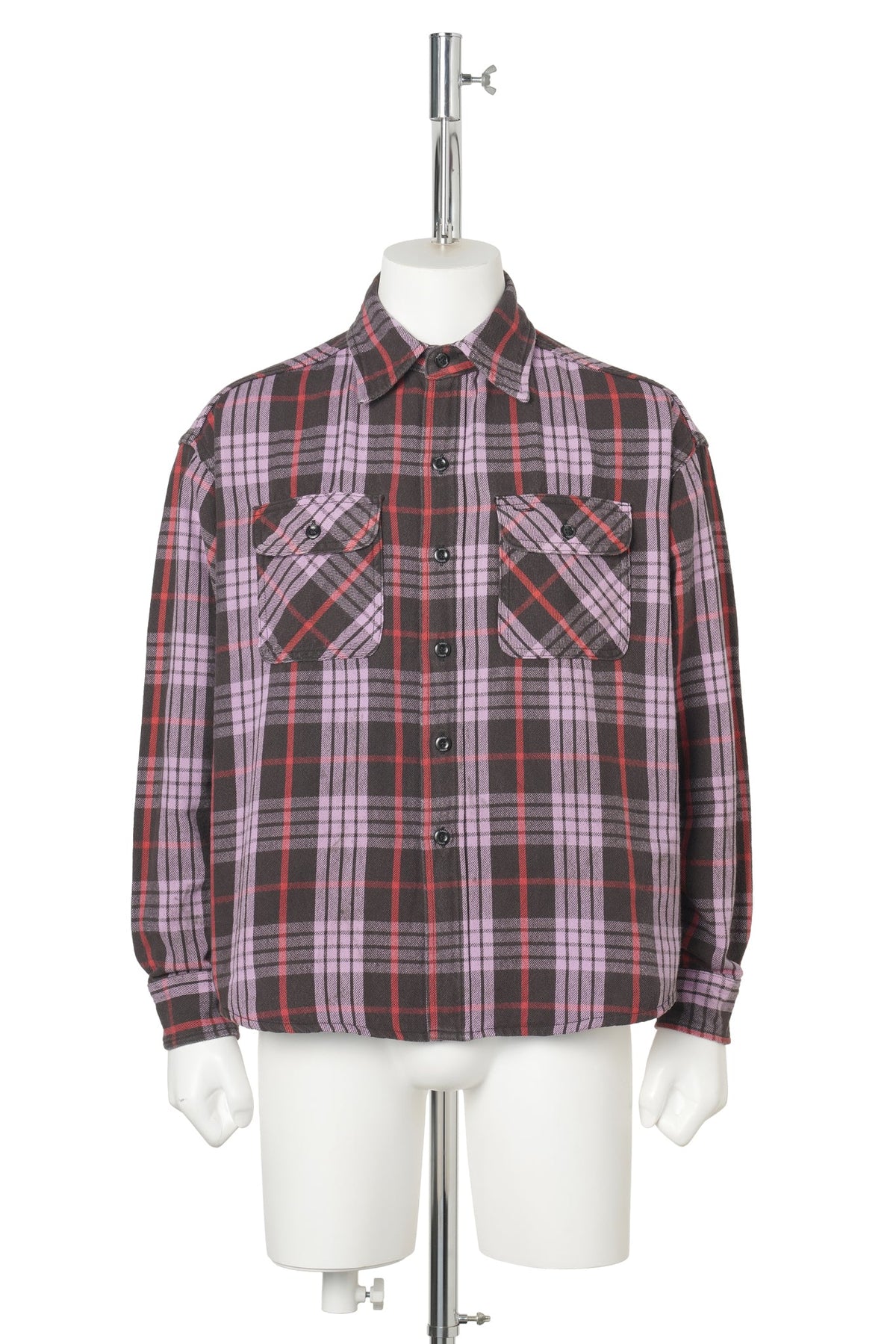 FLANNNEL SHIRT/CHECK / PURPLE