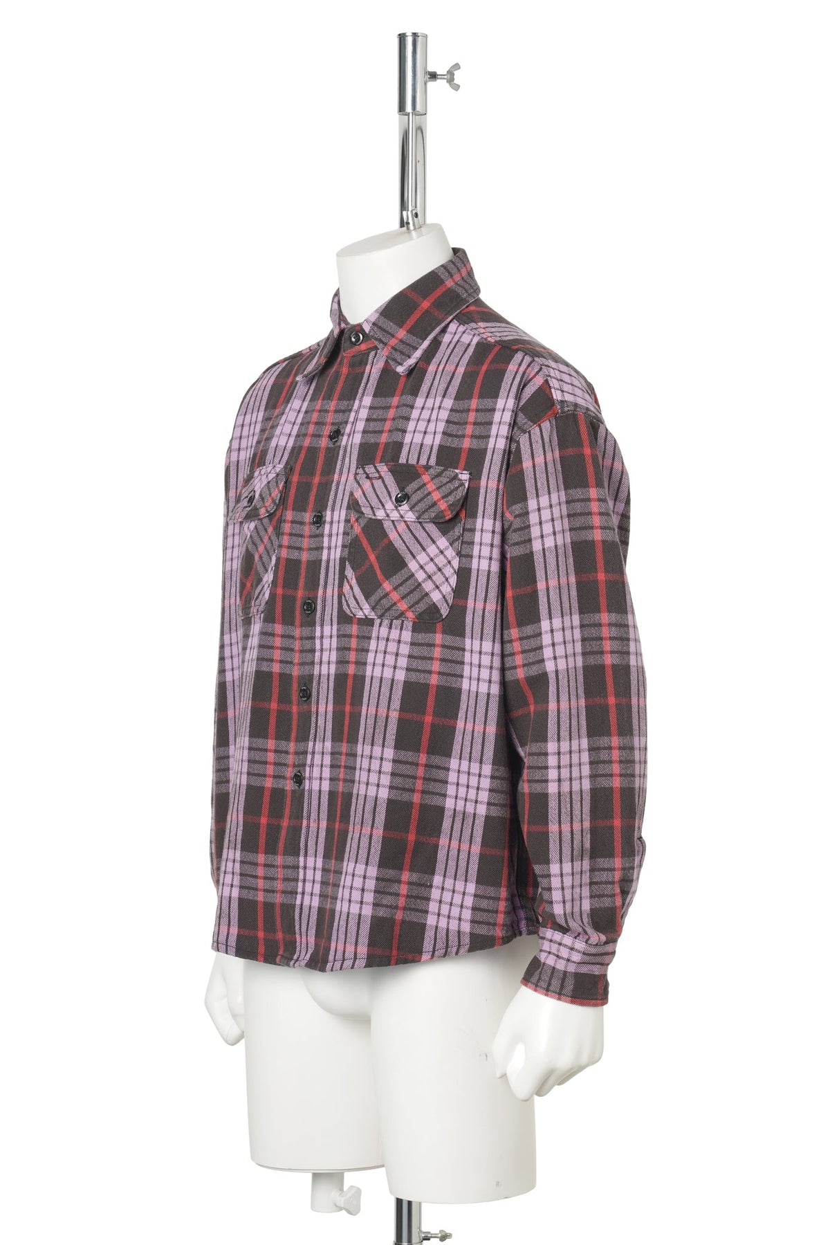 FLANNNEL SHIRT/CHECK / PURPLE