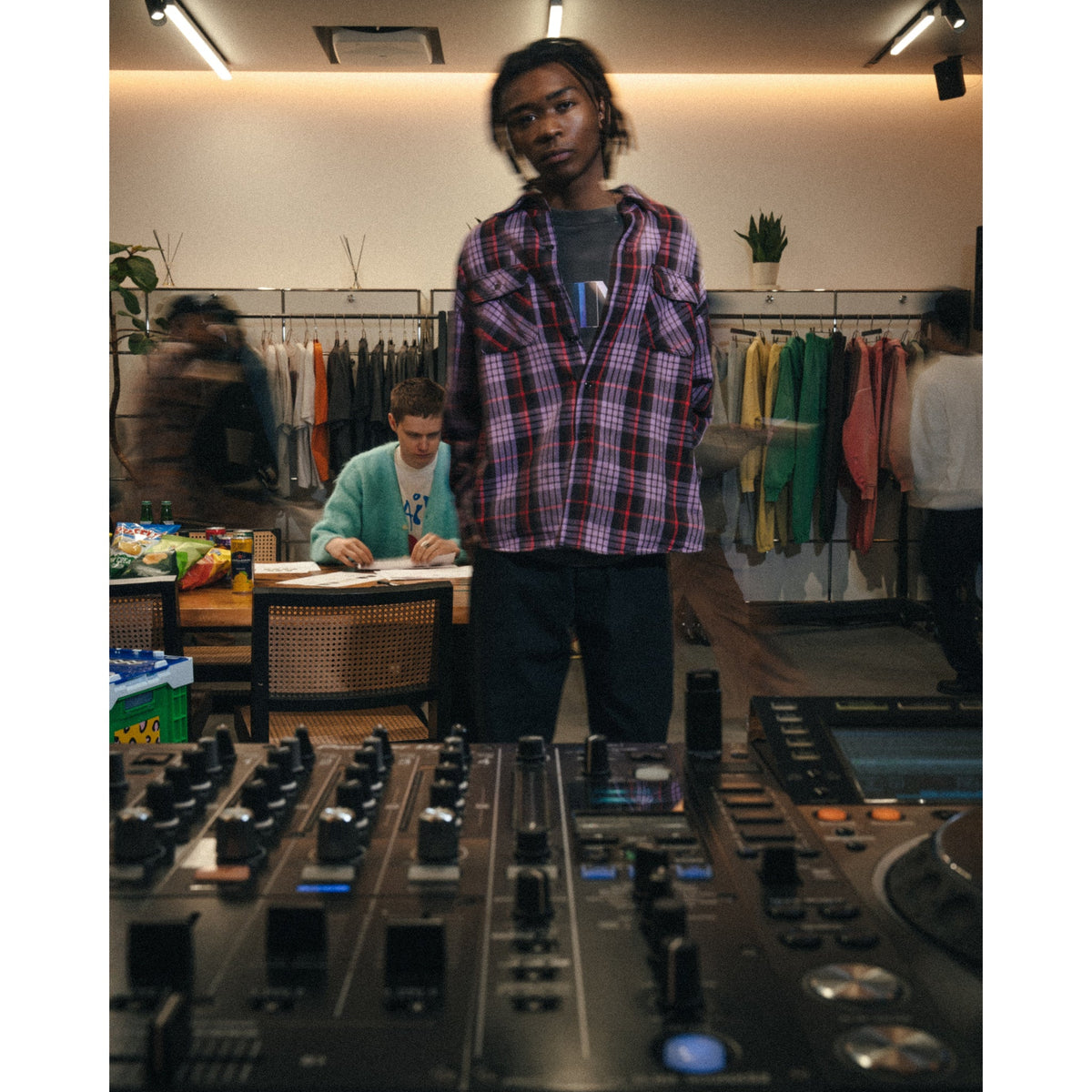 FLANNNEL SHIRT/CHECK / PURPLE