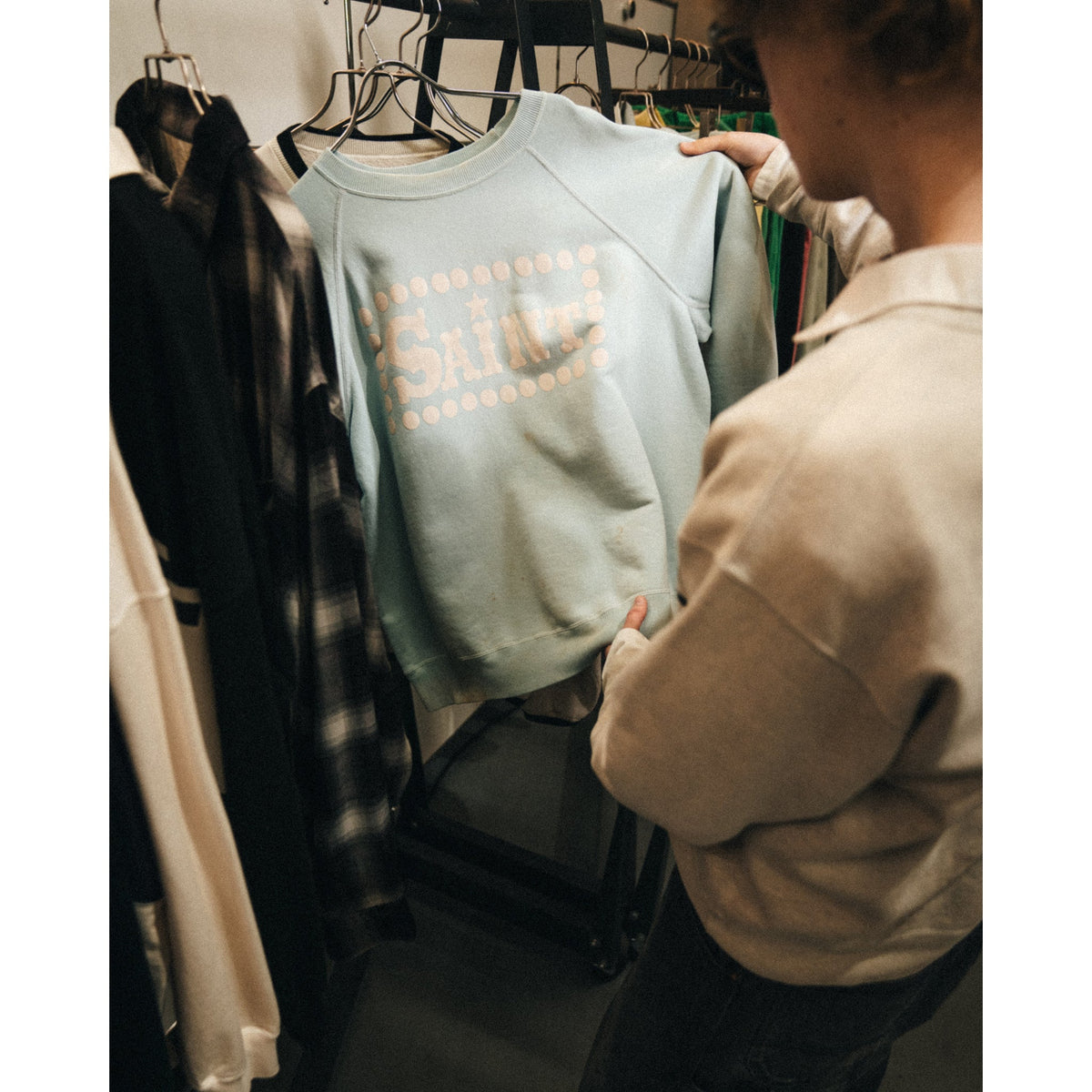 RAGLAN CRW N SWEAT/SAINT / SAXBLUE