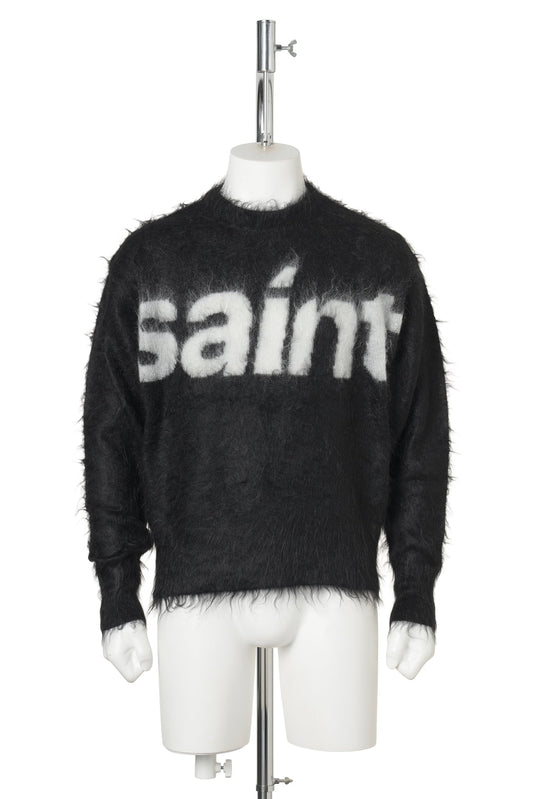 MOHAIR CREW KNIT/SAINT / BLACK