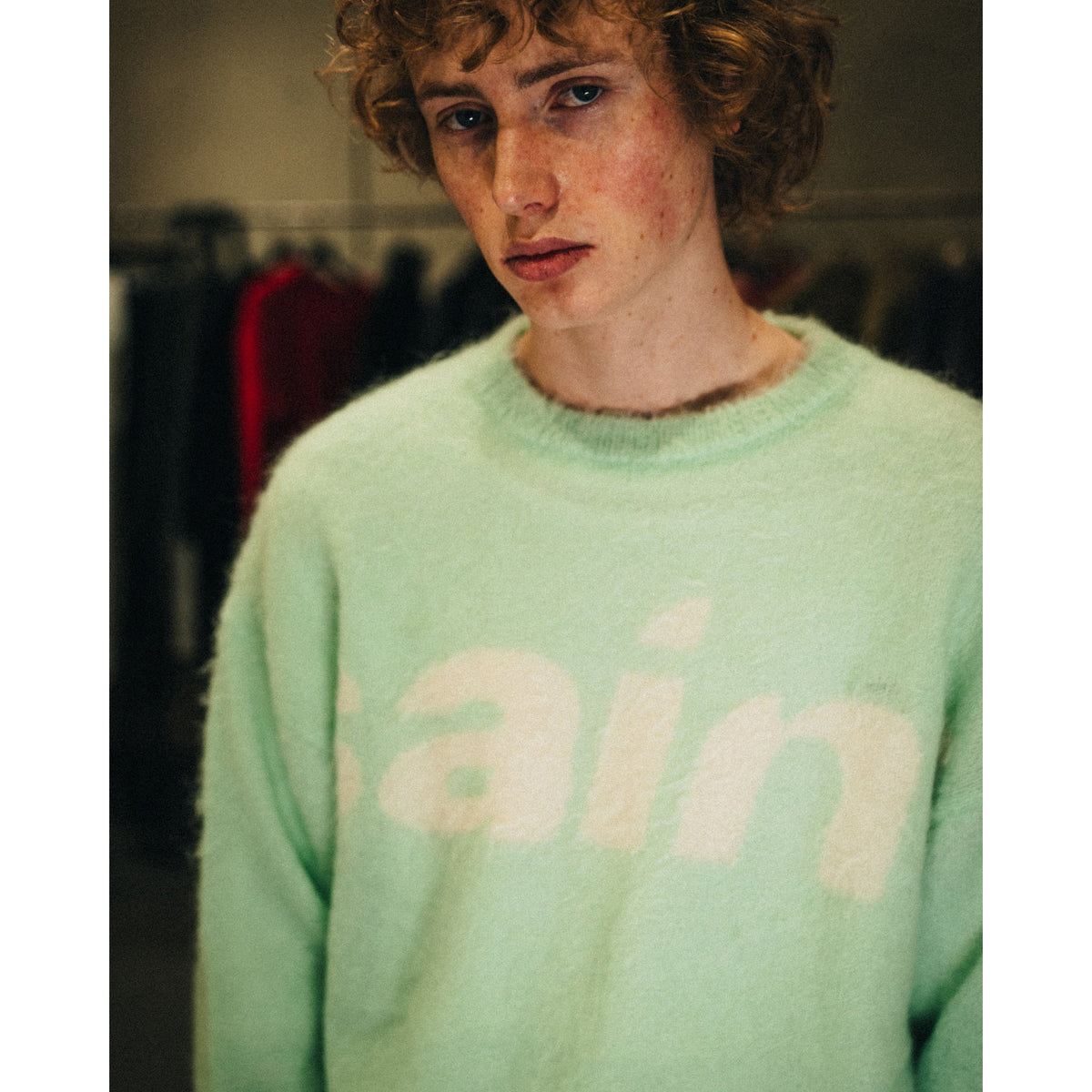 MOHAIR CREW KNIT/SAINT / GREEN