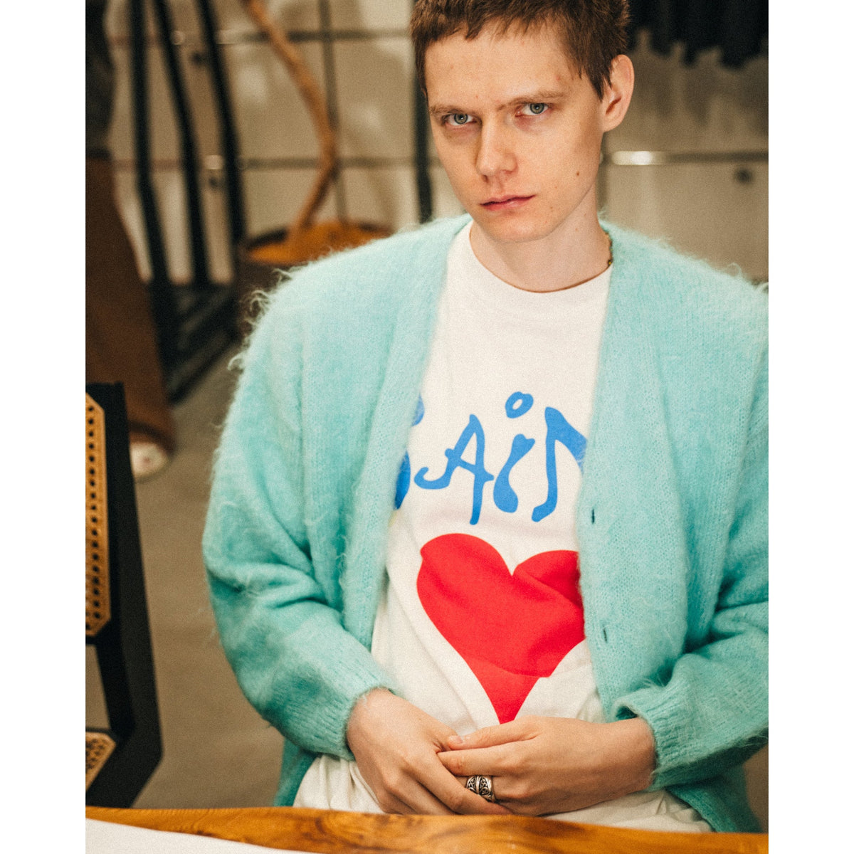 MOHAIR CARDIGAN/CARDIGAN / BLUE