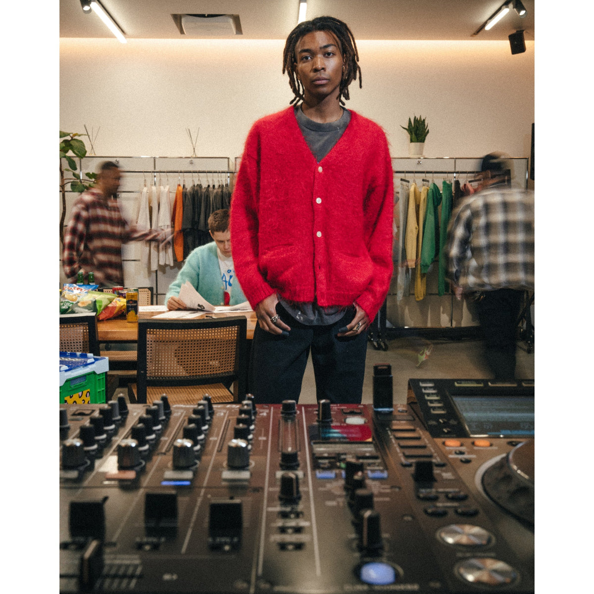 MOHAIR CARDIGAN/CARDIGAN / RED