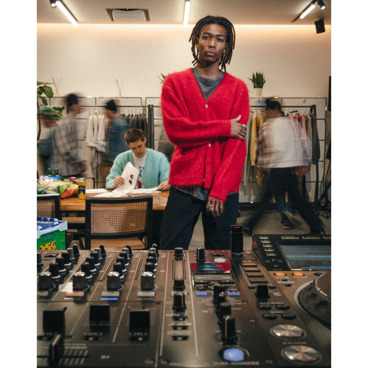 MOHAIR CARDIGAN/CARDIGAN / RED