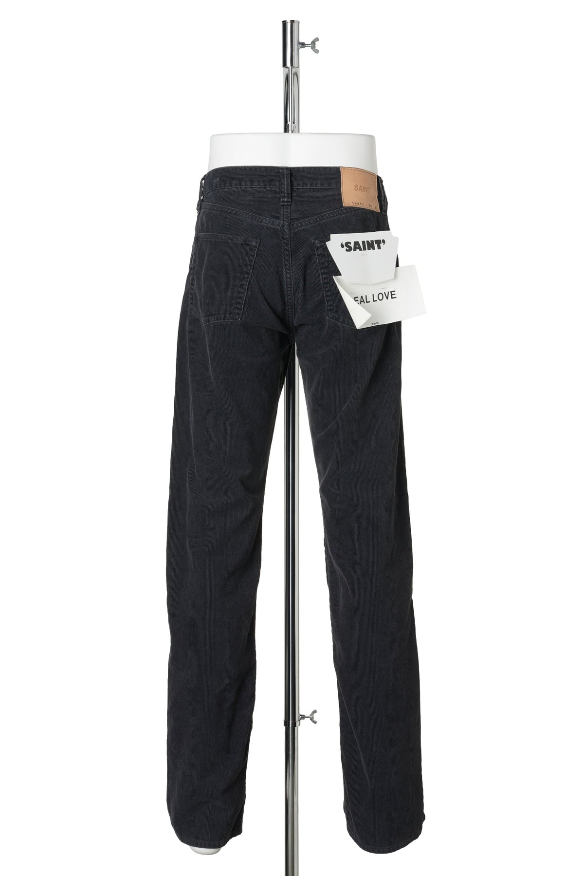 CORDUROY PANTS/STRAIGHT / BLACK