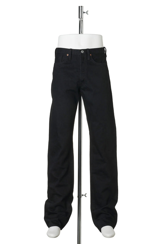 BLACK DENIM PANTS/STRAIGHT / BLACK