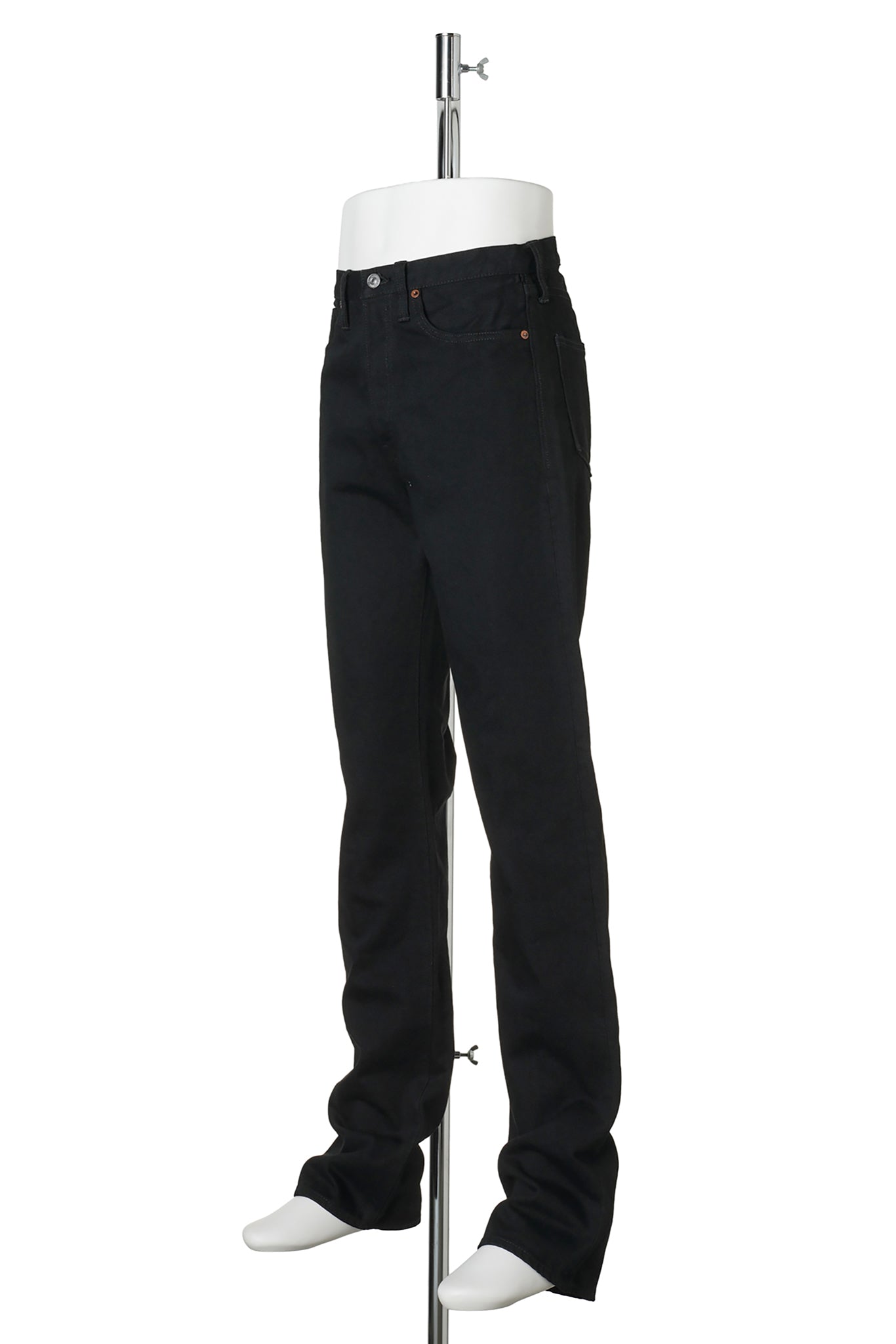 BLACK DENIM PANTS/STRAIGHT / BLACK