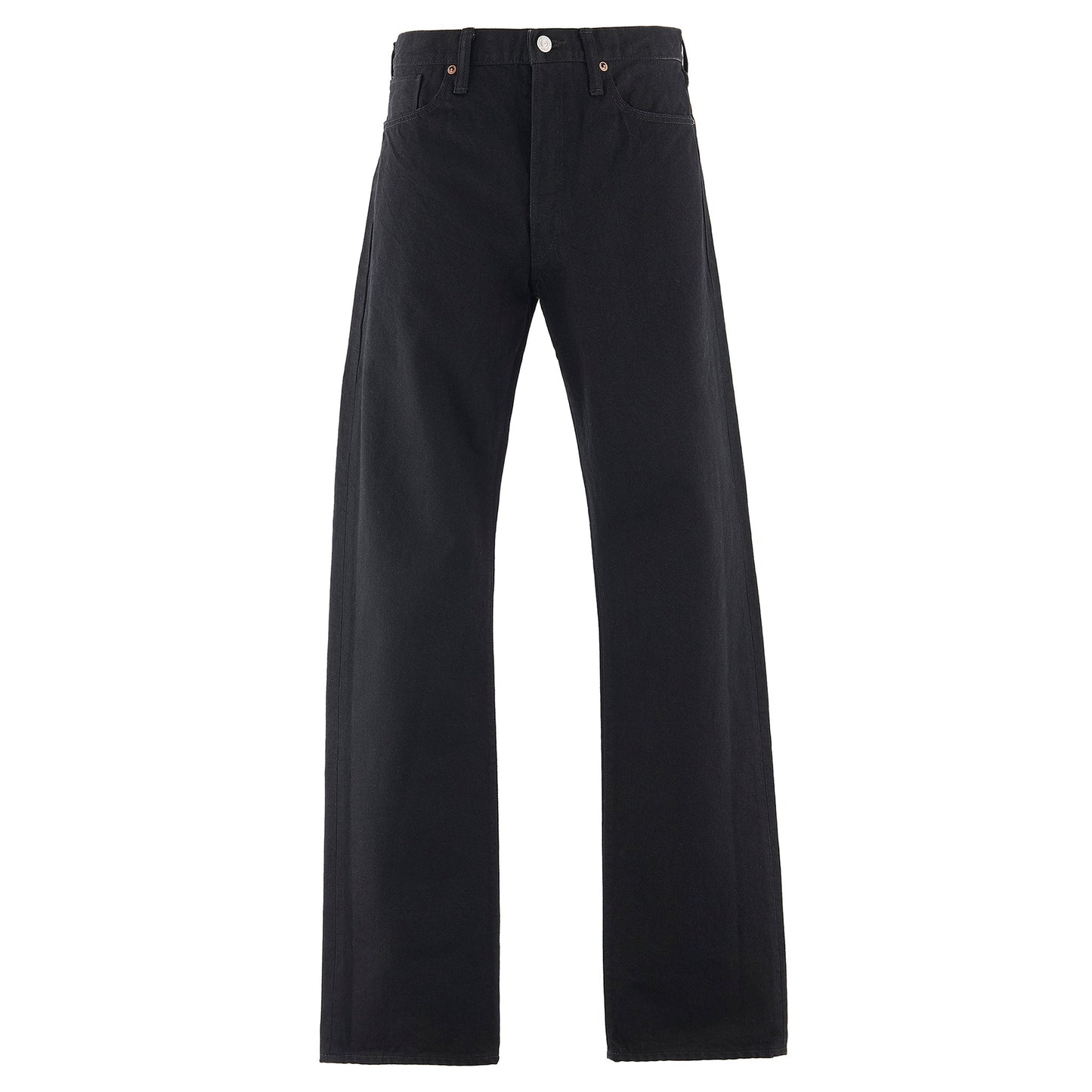 BLACK DENIM PANTS/STRAIGHT / BLACK