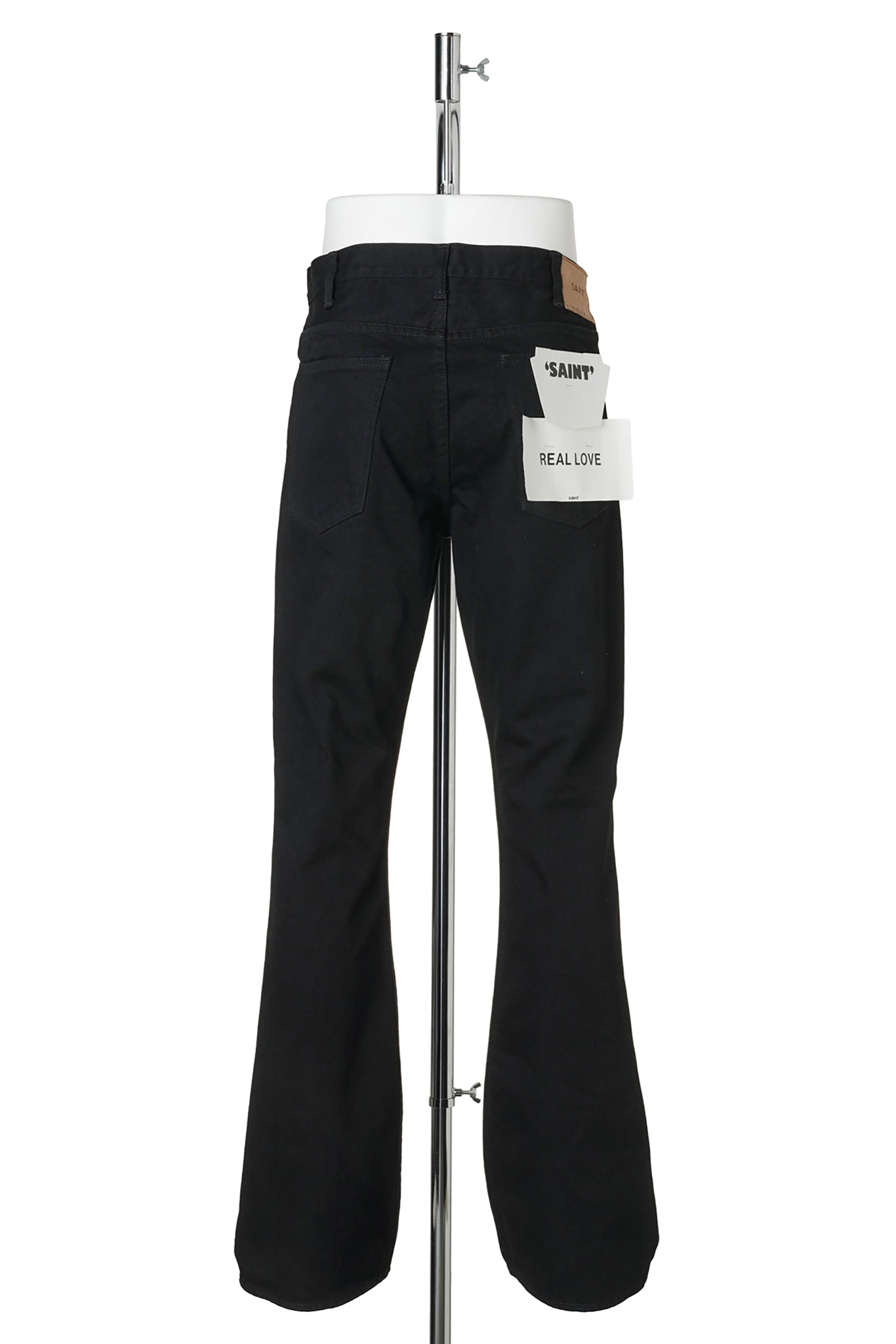 BLK FLARE DENIM PANTS/FLARE / BLACK