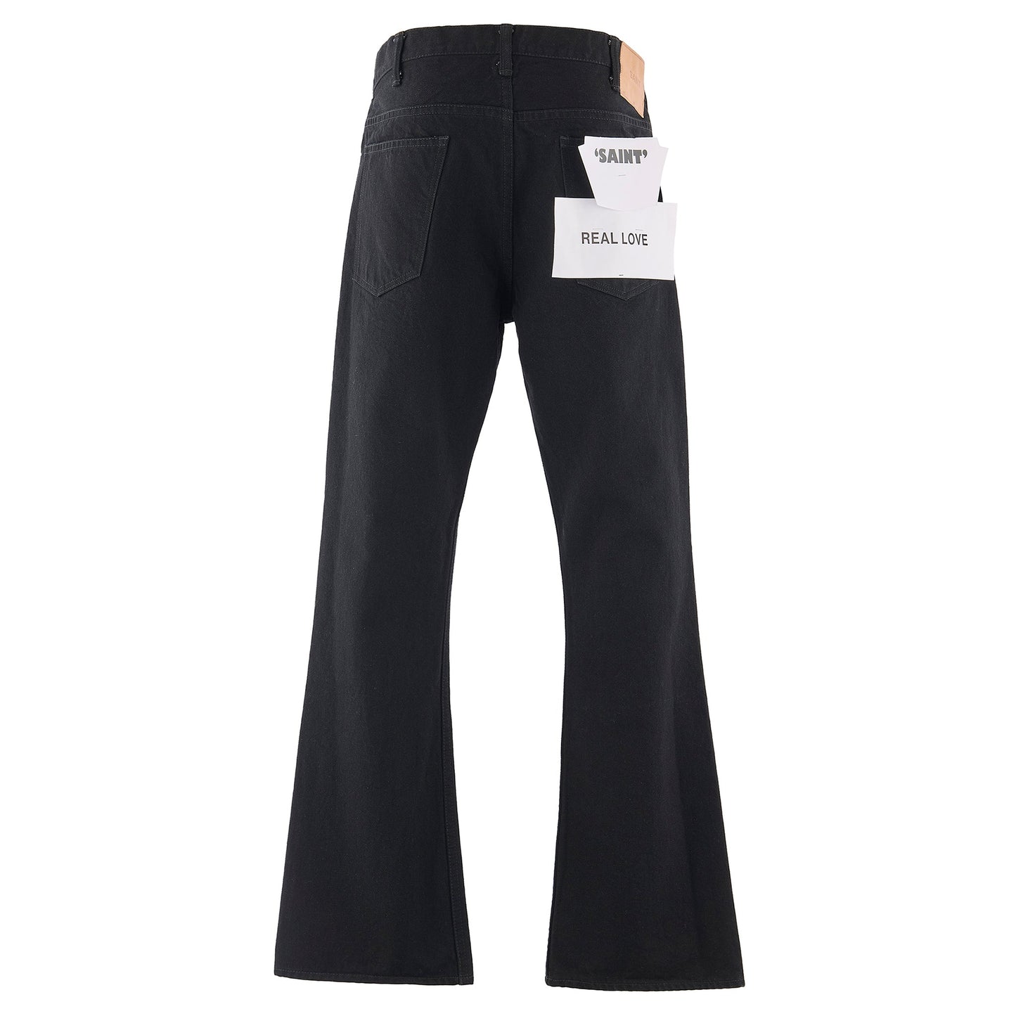 BLK FLARE DENIM PANTS/FLARE / BLACK