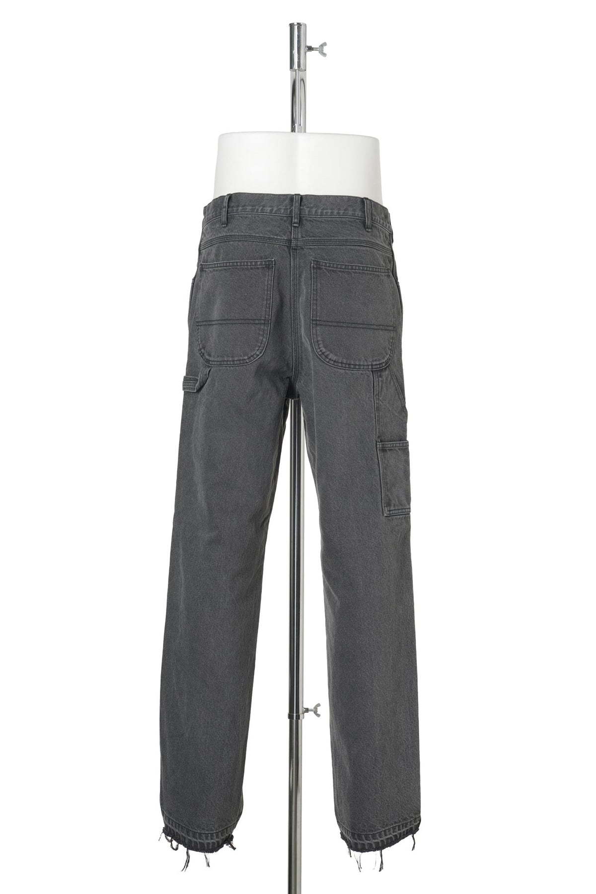 BLK DENIM PAINTER PANTS / BLACK