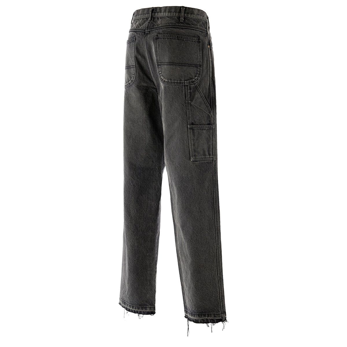 BLK DENIM PAINTER PANTS / BLACK