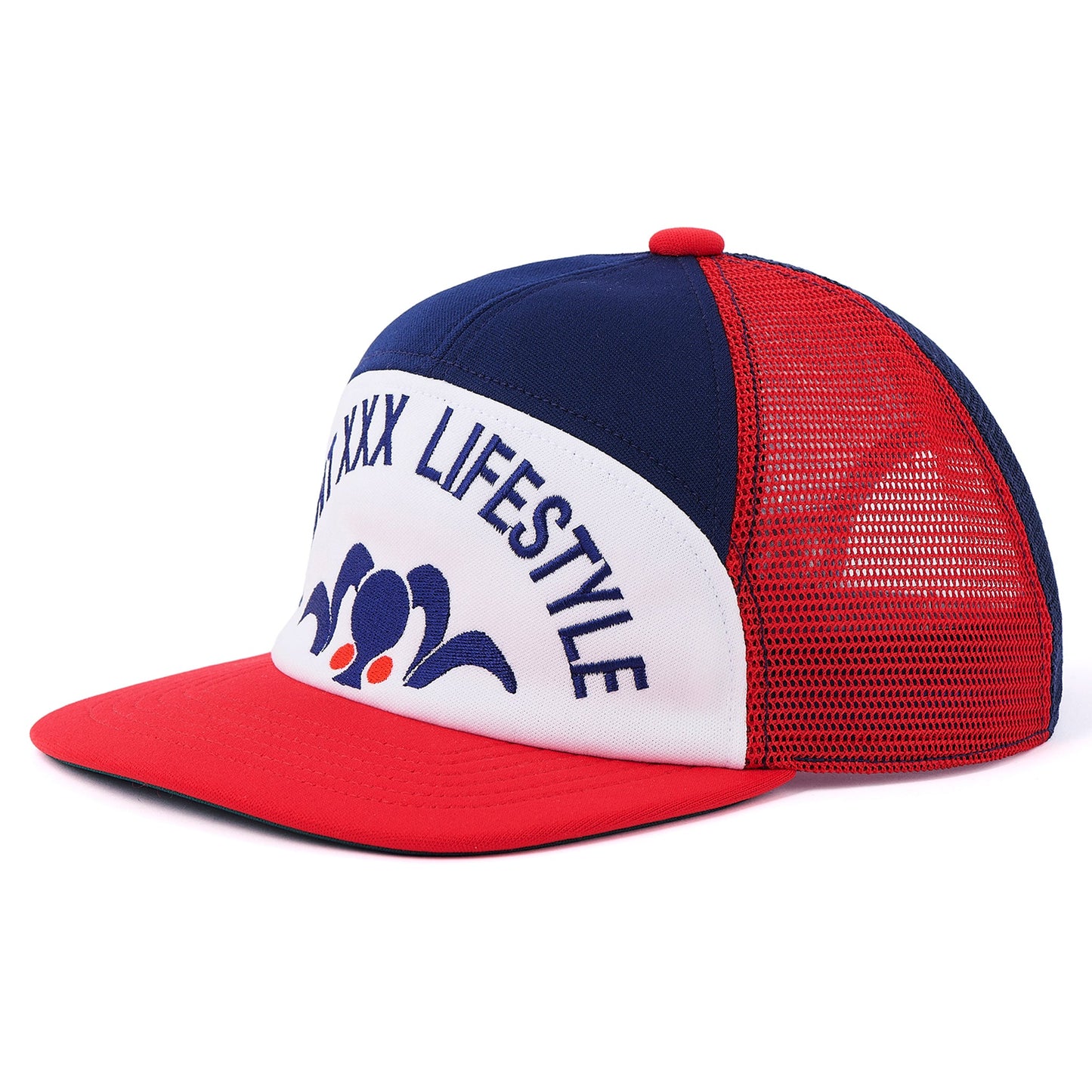 MESH CAP/LIFE STYLE / NAVY/RED