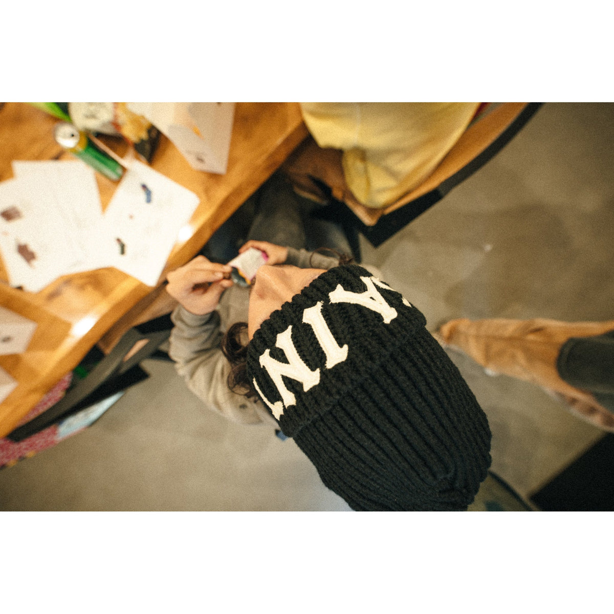 KNIT CAP/SAINT / BLACK